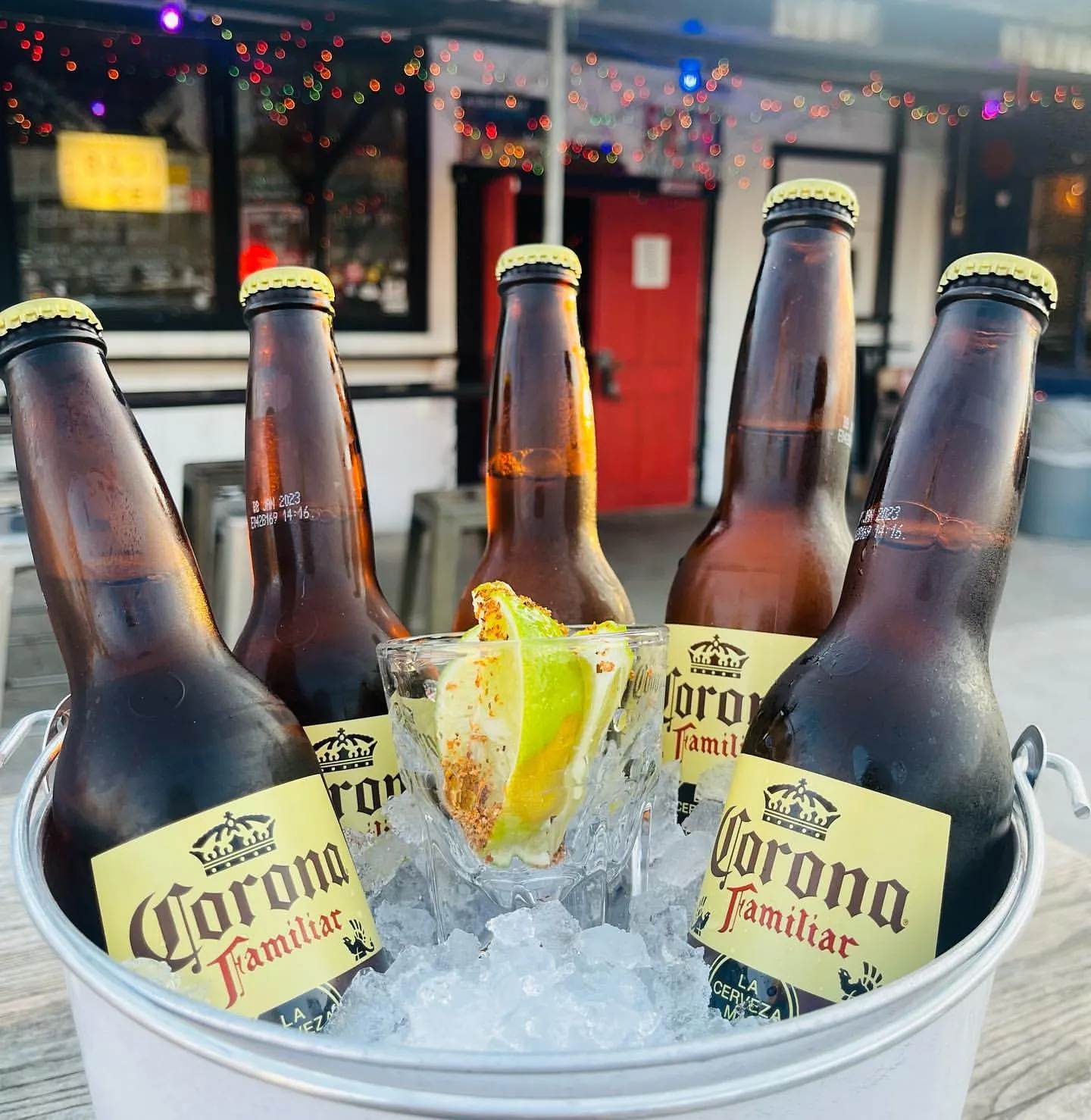 Corona Familiar ice bucket at Bruno's