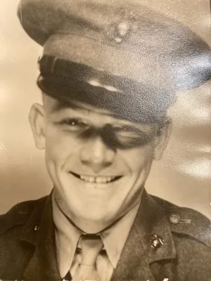 Bruno Dzanski in U.S. Marine Corps dress uniform